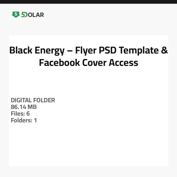 Black Energy – Flyer PSD Template & Facebook Cover Access