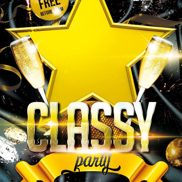 Classy Party - Flyer PSD Template & Facebook Cover Access