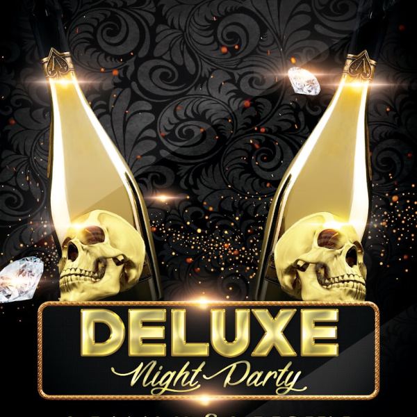Deluxe Night Party - Flyer PSD Template & Facebook Cover Access