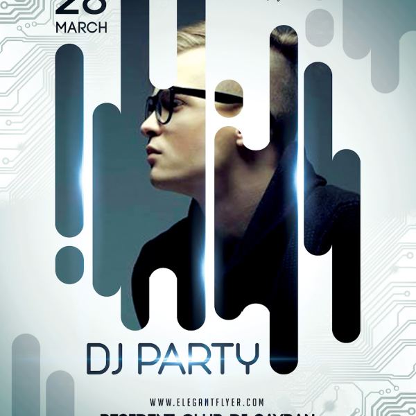 DJ Party Flyer PSD Template & Facebook Cover Access
