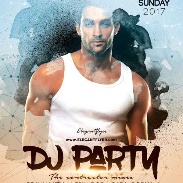 DJ Party – Flyer PSD Template & Facebook Cover Access