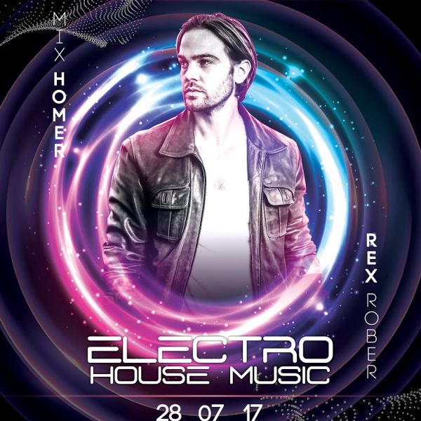 Electro House Music V02 – Flyer PSD Template & Facebook Cover Access