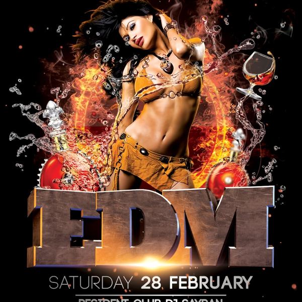 EDM Flyer PSD Template & Facebook Cover Access