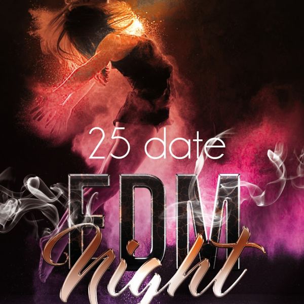 EDM Night PREMIUM Flyer PSD Template + Facebook Cover Access