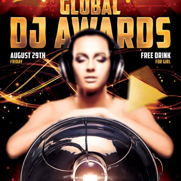 Global DJ Awards - Flyer PSD Template & Facebook Cover Access