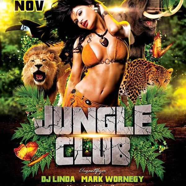 Jungle Club – Flyer PSD Template & Facebook Cover Access