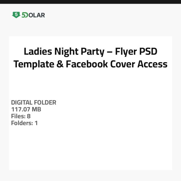 Ladies Night Party – Flyer PSD Template & Facebook Cover Access