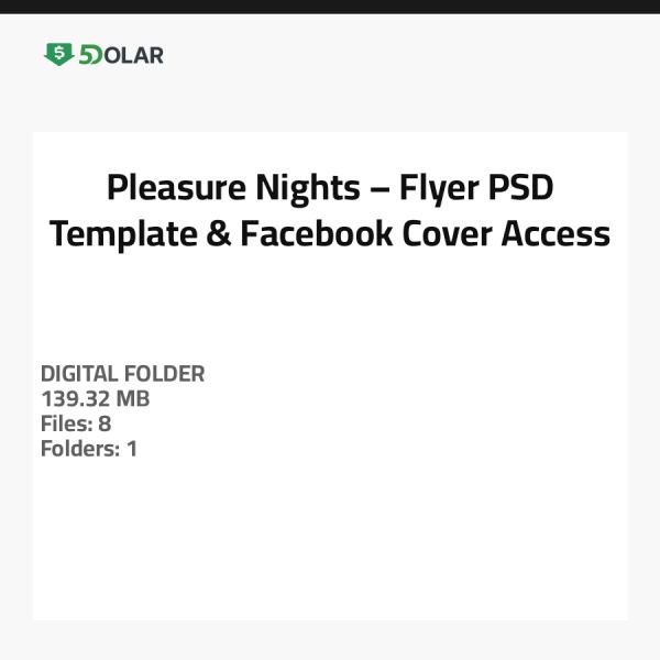 Pleasure Nights – Flyer PSD Template & Facebook Cover Access