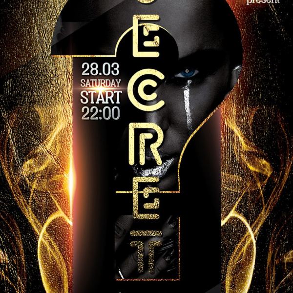 Secret Night – Flyer PSD Template & Facebook Cover Access