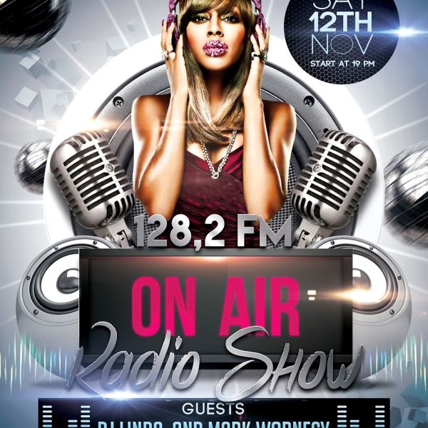 Radio Show Flyer PSD Template & Facebook Cover Access