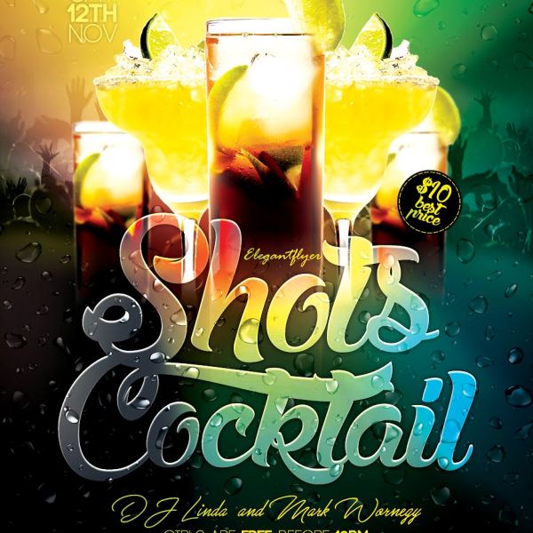 Shots Cocktail – PSD Template & Facebook Cover Access