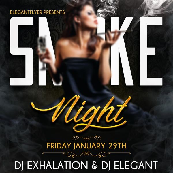Smoke Night – Flyer PSD Template & Facebook Cover Access