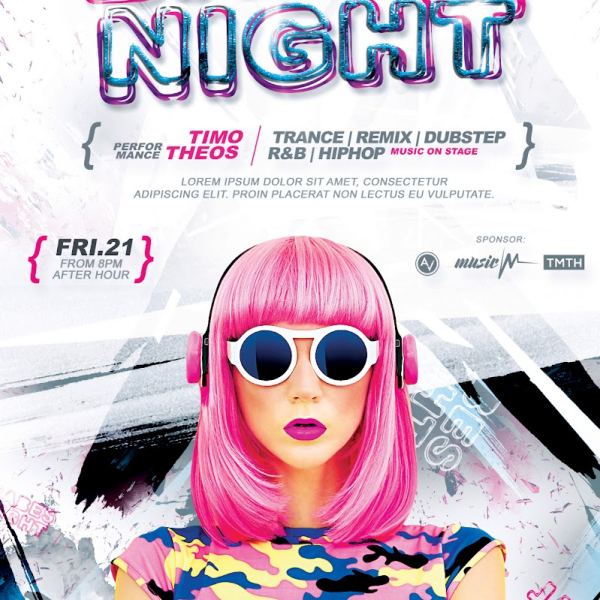 Babes Night Flyer Template Access