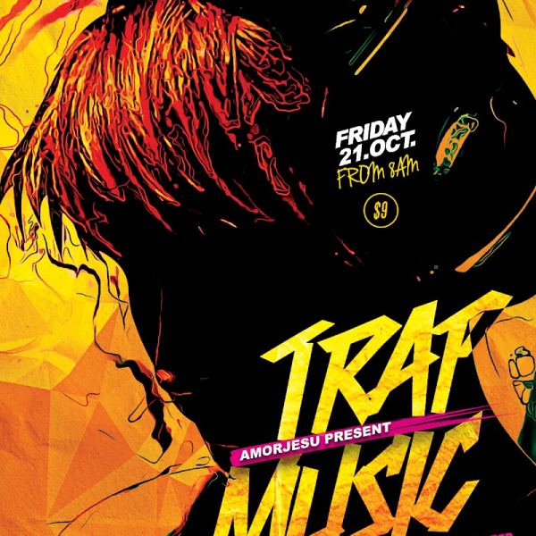Trap Music Flyer Template V2 - Professional Design Access