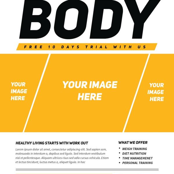 Access to Fitness Flyer Design Folder