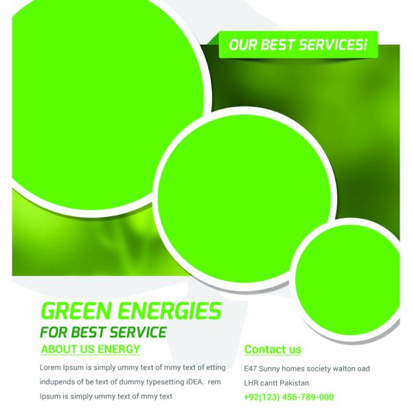 Professional Green Energy Flyer Design Package