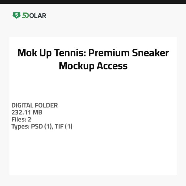 Mok-Up Tennis: Premium Sneaker Mockup Access