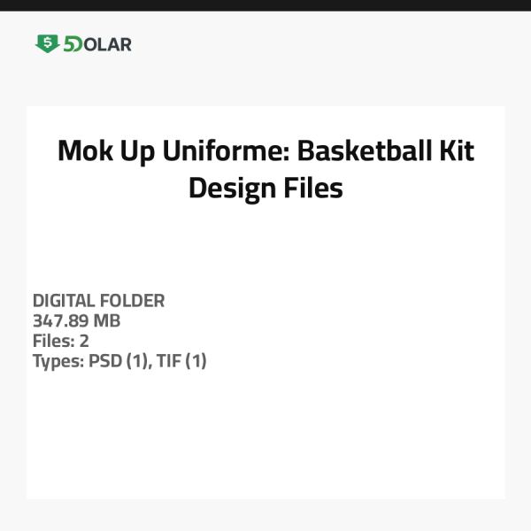 Mok-Up Uniforme: Basketball Kit Design Files