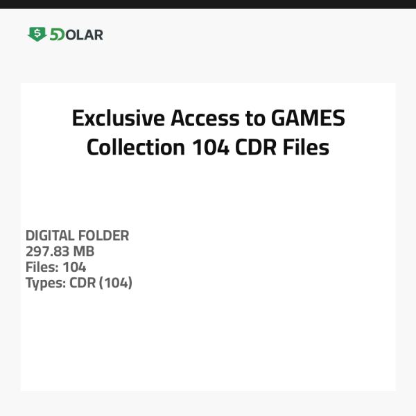 Exclusive Access to GAMES Collection - 104 CDR Files