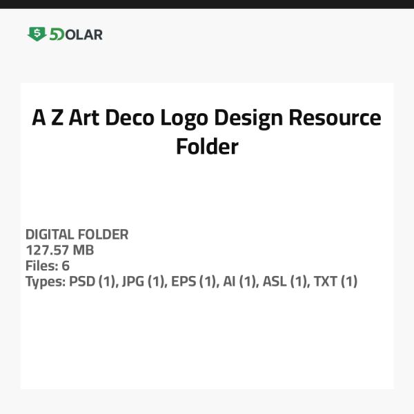 A-Z Art Deco Logo Design Resource Folder