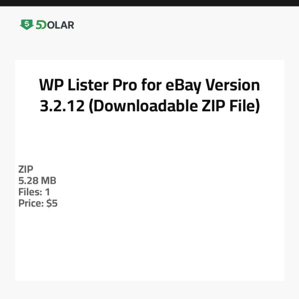 WP Lister Pro for eBay - الإصدار 3.2.12 (ملف ZIP قابل للتنزيل)