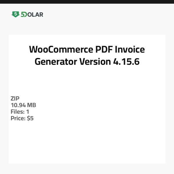 مولد فاتورة PDF لـ WooCommerce - الإصدار 4.15.6