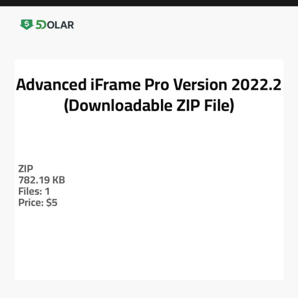 Advanced iFrame Pro - الإصدار 2022.2 (ملف ZIP قابل للتنزيل)