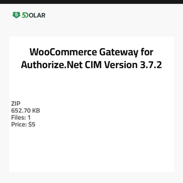 بوابة WooCommerce لـ Authorize.Net CIM - الإصدار 3.7.2