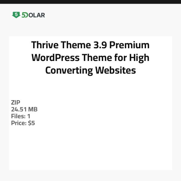 ثيم Thrive 3.9 - ثيم ووردبريس متميز لمواقع الويب عالية التحويل