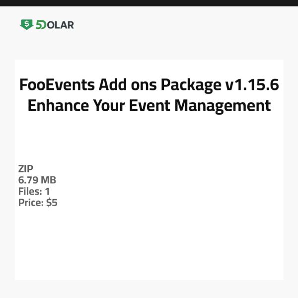 FooEvents Add-ons Paket v1.15.6 - Verbessern Sie Ihr Event-Management