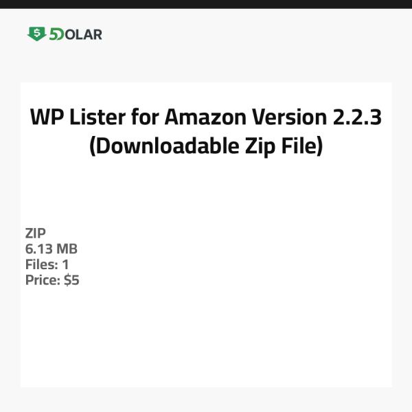 WP Lister for Amazon - النسخة 2.2.3 (ملف مضغوط قابل للتنزيل)