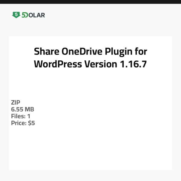 ملحق Share OneDrive لـ WordPress - الإصدار 1.16.7