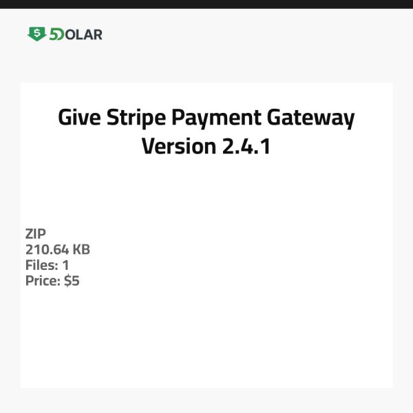 بوابة دفع Give Stripe - الإصدار 2.4.1