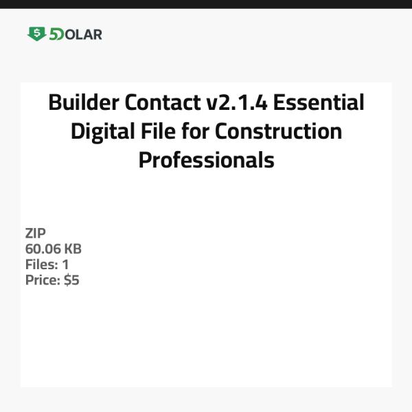Builder Contact v2.1.4 - Essentielle digitale Datei für Bauprofis