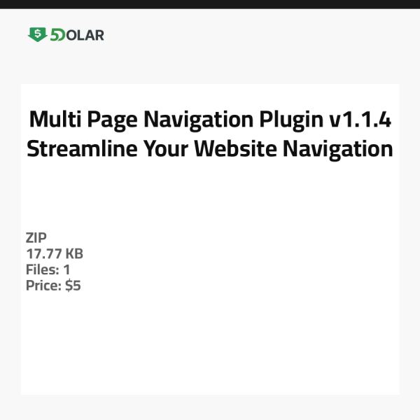 إضافة التنقل عبر صفحات متعددة v1.1.4 - تبسيط تنقل موقعك الإلكتروني