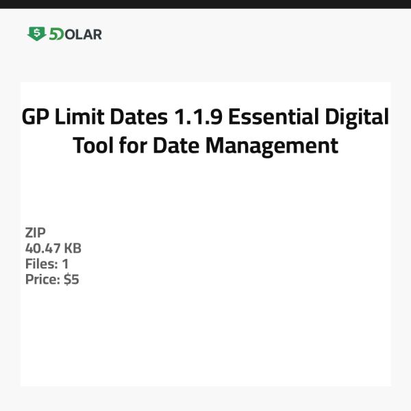GP Limit Dates 1.1.9 - Essenzielles digitales Werkzeug für das Terminmanagement