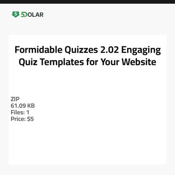 Formidable Quizzes 2.02 - Engaging Quiz Templates for Your Website