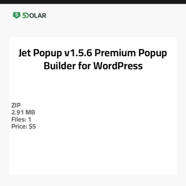 Jet Popup v1.5.6 - Premium Popup Builder für WordPress