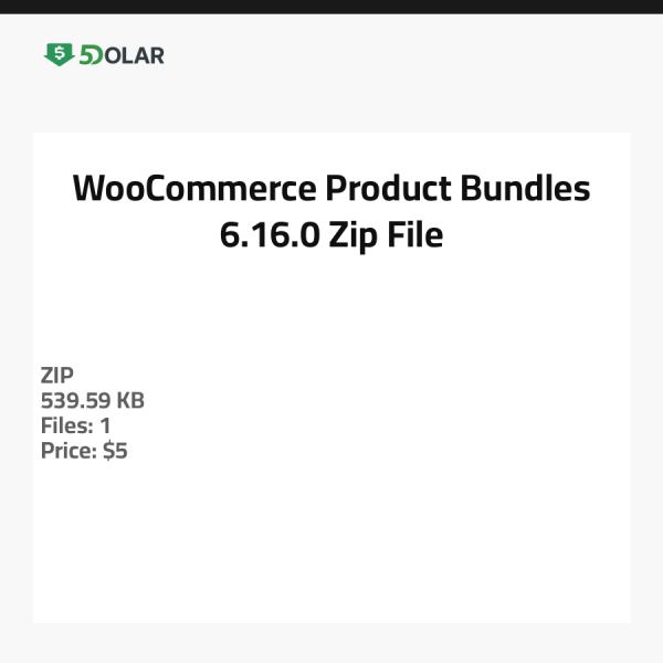 WooCommerce Produktbündel 6.16.0 - Zip-Datei