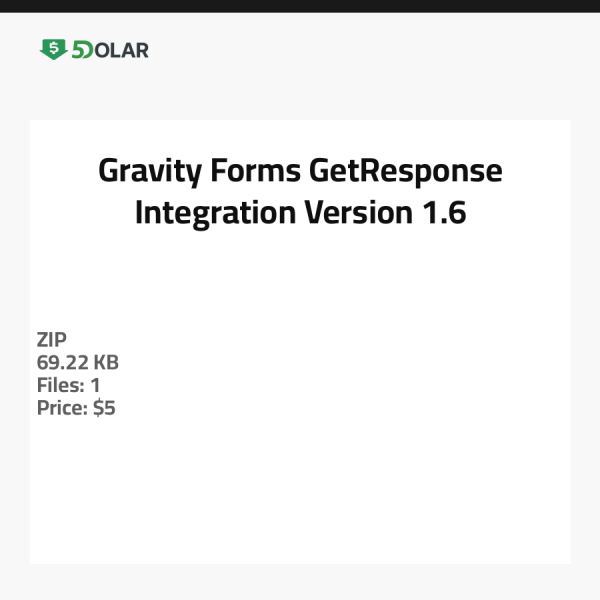 Gravity Forms GetResponse Integration - Version 1.6
