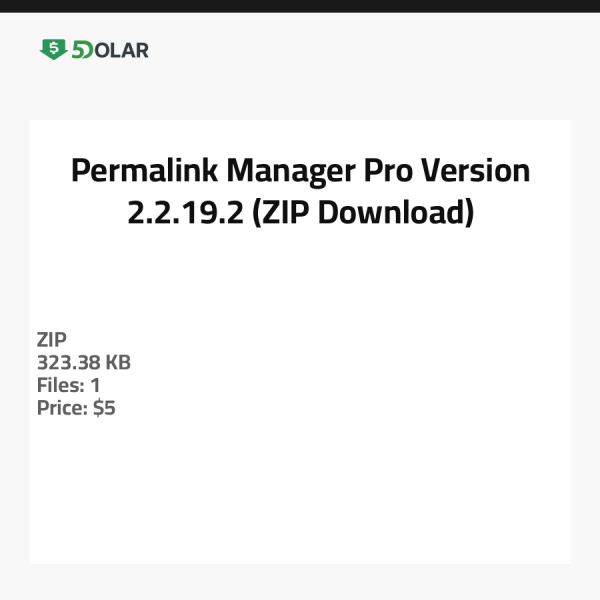Permalink Manager Pro - Version 2.2.19.2 (ZIP Download)