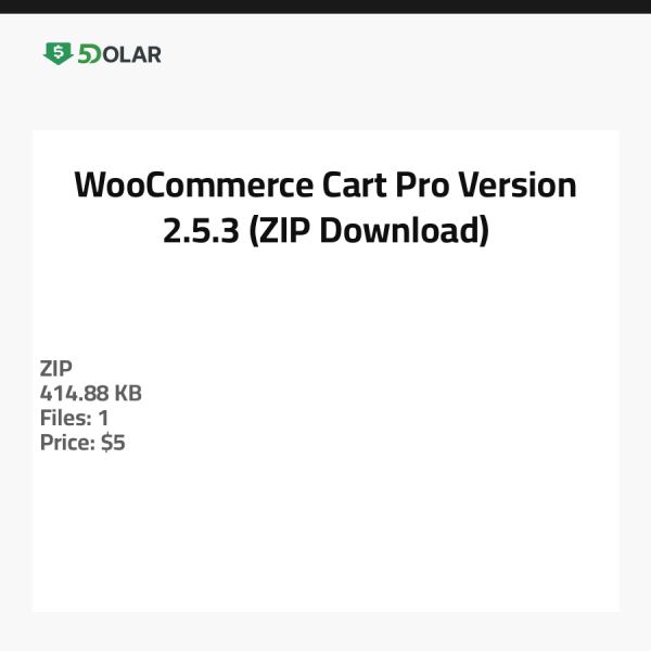 WooCommerce Cart Pro - Version 2.5.3 (ZIP-Download)
