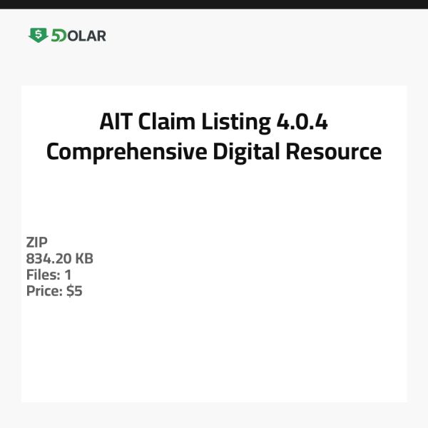 AIT Claim Listing 4.0.4 - Umfassende digitale Ressource