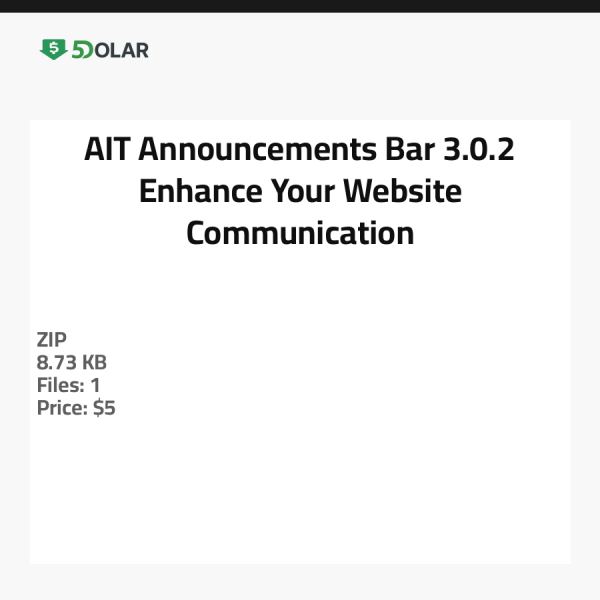 AIT Announcements Bar 3.0.2 - Enhance Your Website Communication