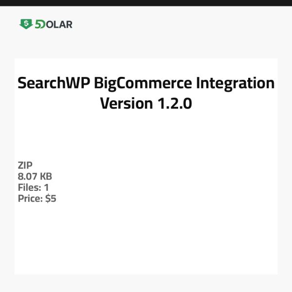 تكامل SearchWP مع BigCommerce - الإصدار 1.2.0