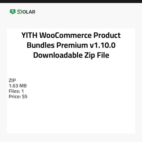 YITH WooCommerce Product Bundles Premium v1.10.0 - Downloadable Zip File