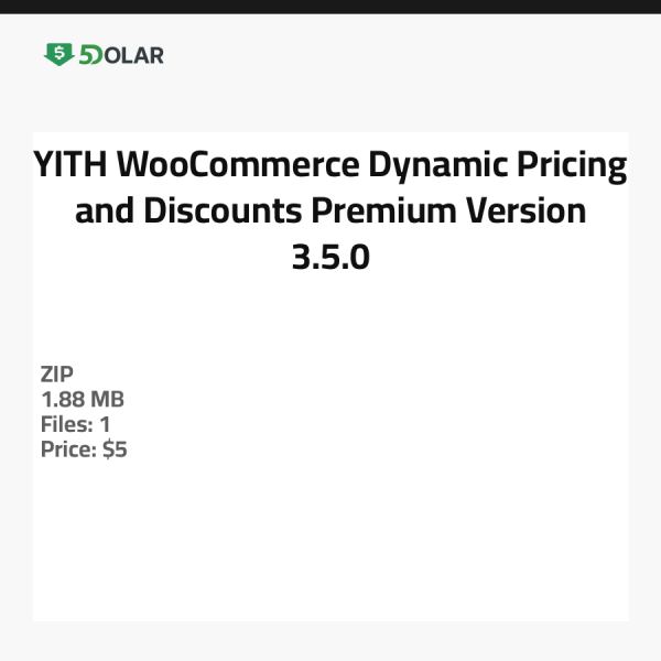 YITH WooCommerce Dynamic Pricing and Discounts Premium - الإصدار 3.5.0
