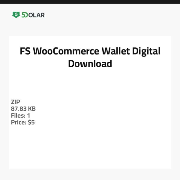 FS WooCommerce Wallet - Digitaler Download