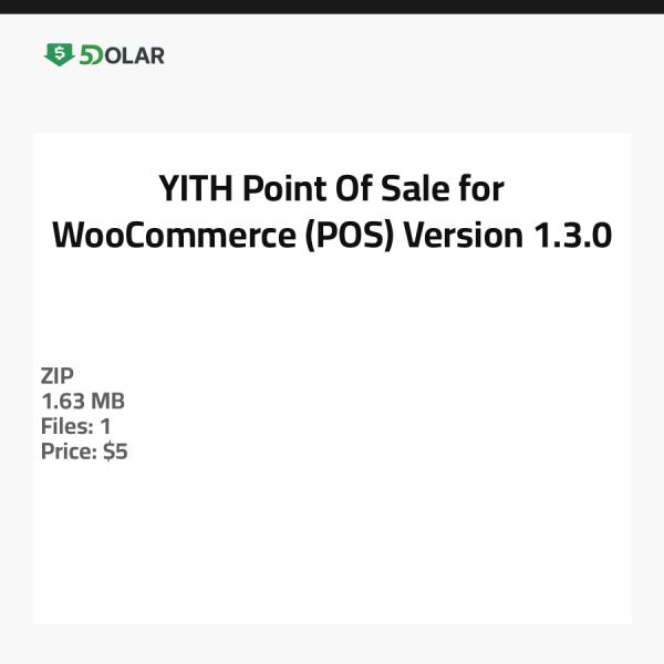 YITH Point Of Sale for WooCommerce (POS) - Version 1.3.0