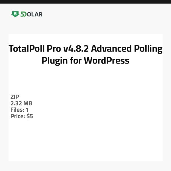 TotalPoll Pro v4.8.2 - ملحق استطلاع متقدم لـ WordPress